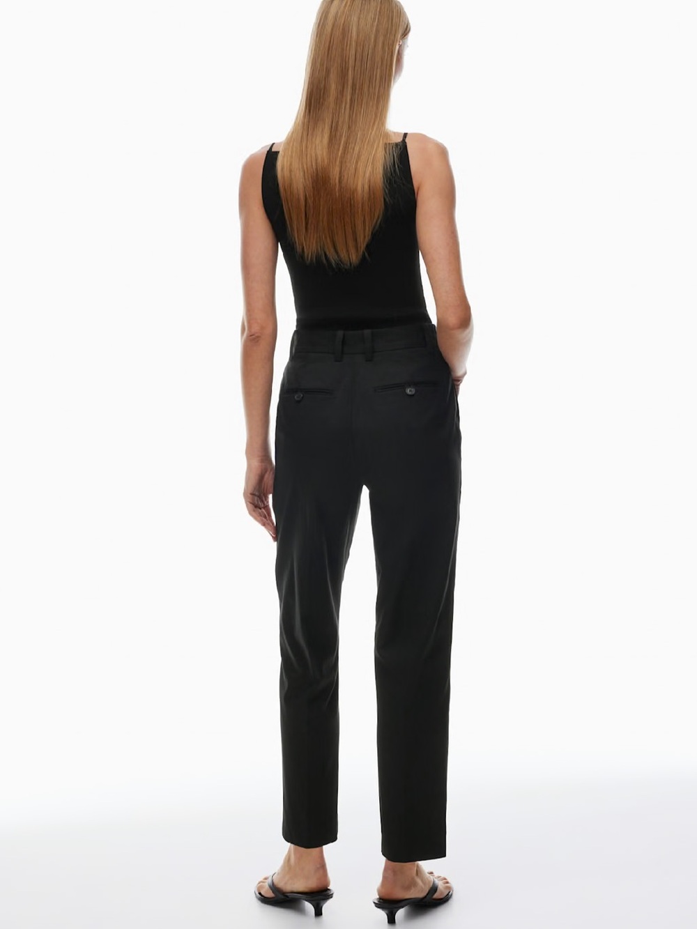 Babaton Black Straight-Leg Tailored Pants